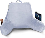 Nestl Reading Pillow for Kids, Small Bed Pillow, Back Pillow for Sitting in Bed, Memory Foam Chair Pillow, Reading & Bed Rest Pillows, Ice Blue Back Pillow for Bed, Arm Pillow with Pockets