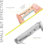 50 pack Mini Self Adhesive Clips for Pictures - Poster Hanger Paper Clip Holder for Wall, Photo Cards Hanging Display Office Board & Picture Boards, Artwork Photos Holders Card Hangers Dorm Room Decor