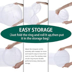 Mosquito Net Bed Canopy for Girls,King Canopy Bed Curtains Full Queen Size from Ceiling,Dome Mosquito Netting Bed Tent Twin Girls Princess Canopy Bed White Decor for Baby Crib,Kid Bed and Adult Beds