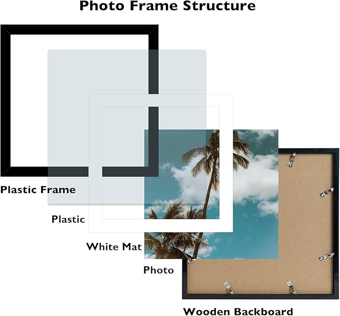 12 Pack 12.5x12.5 Record Frame with 10x10 Mat for Vinyl Record Album Cover Poster, Display Photo 10x10 with Mat or 12.5 x 12.5 Without Mat, Wall Hanging Vinyl Frames, 12 Pack, Black