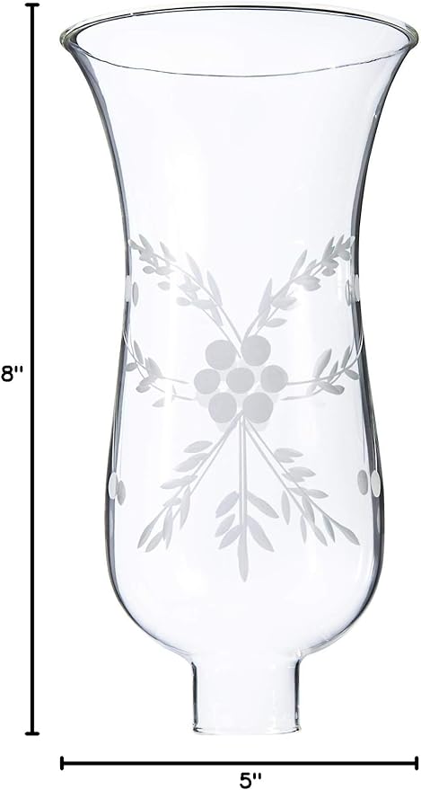 B&P Lamp® 1 5/8" X 10" Cut "Flower" Hurricane Shade