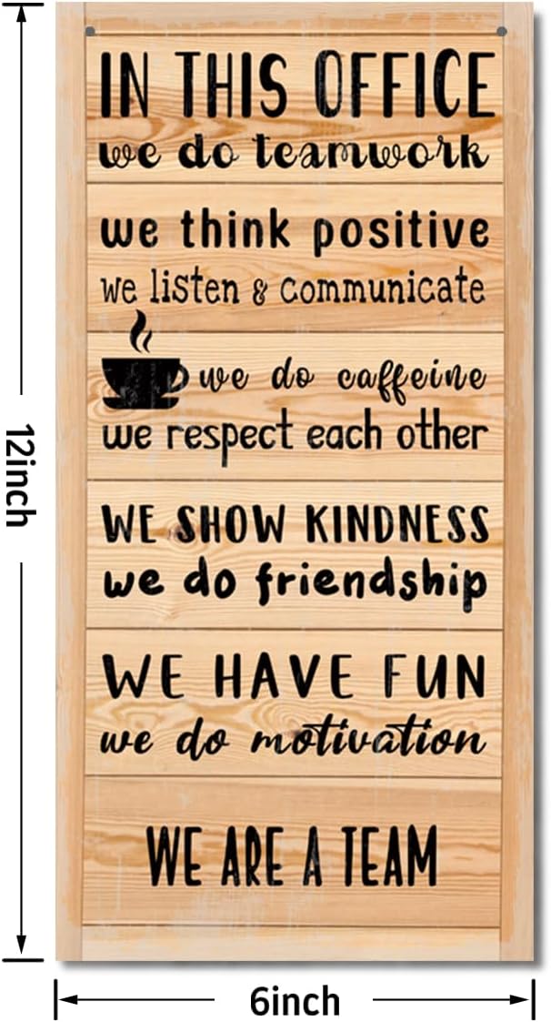 We Are A Team Motivational Quote Sign, In Office quote, Hanging wooden Sign, Gift for Leader Inspiring H1