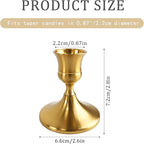 Vintage Brass Gold Taper Candle Holders Set of 4, Metal Candlestick Holders Elegant Handcrafted Décor for Weddings, Dining & Meditation,Table Centerpiece, Party, Christmas Decoration or Home Decor