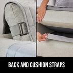 GORILLA GRIP Patented Waterproof Slip-Resistant Oversized 78” Sofa Protector Cover, for Leather or Fabric Couch Cushion, Large Microsuede Furniture Covers Dogs Pets Machine Washable Slipcover, Gray