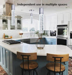 Modern Kitchen Island Hanging Light Fixtures Crytstal Pendant Lighting for Kitchen Island Chrome Mini Chandelier with 6000K Daylight Bulb