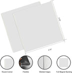 White Magnetic Picture Frame 4X4 for Refrigerator,12 Pieces Square Photo Magnets Sleeves for Fridge and Whiteboard,Locker
