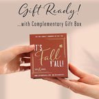 Fall Candles - 'It's Fall Yall' Fall Candle w/Apple Cinnamon & Nutmeg I Infused with Essential Oils I Autumn Fall Scented Candles I Cozy Cute Fall Décor Fall Gifts I 9oz Jar I 50Hr Burn I Made in USA