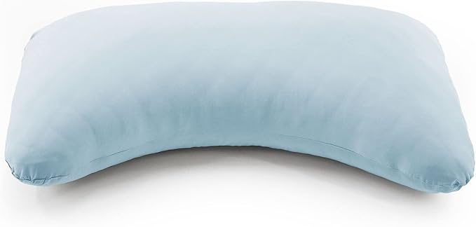Honeydew Queen Side Pillow Case - Fits The Scrumptious and Essence Curved Pillows for Side Sleeping - Comfortable and Soft Cooling Viscose Made from Bamboo Fabric - Queen Size (Coastal Blue)