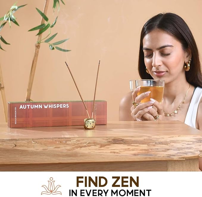 Folkulture Incense Stick | Set of 6 (120) Fall Incense Sticks with 45 Mins Burn Time | Organic Fall Scents for Home | Pumpkin Spice Insence-Sticks for Fall Essentials, Non Toxic Vanilla Iscents