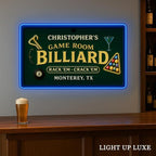 Personalized Billiards Neon Sign, Custom UV Printed Billiard LED Lights Signs, Decorative Wall Art, Lounge, Garage, Bar, Man Cave, Gaming Room Decor, Gifts For Men, Dad, Father, Friends