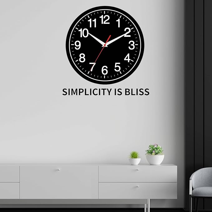 Wall Clock Modern 8 Inch Battery Operated Silent Non Ticking Small Analog Clock Decorative for Bedroom Kitchen Bathroom Office Home