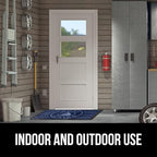 GORILLA GRIP 100% Waterproof All-Season WeatherMax Doormat US Designed Natural Rubber, Stain and Fade Resistant, Low Profile Indoor Outdoor Door Mats, Easy Clean Patio Mat, 17x29, Blue Sailing