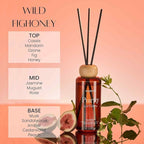 M&SENSE Wild Fig Honey Reed Diffuser: 6.3 fl oz Fig & Lotus Scented Aroma Set with Light & Subtle Fragrance, Long-Lasting Non-Toxic Natural Essential Oil Diffuser for Office Shelf Decor Small Spaces