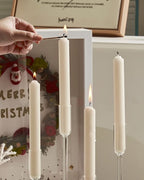 Candle Holder, Glass Taper Candle Tall Candlestick Holder, 4 Different Heights, for Table Centerpiece, Wedding, Party, Clear, 8pcs