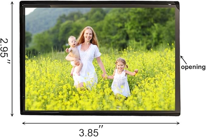 Sooyee 15 Pack Magnet Photo Frame Refrigerator 2.5X3.5,Magnetic Picture Holder, Magnetic Picture Frame Fridge(Black)