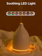 InnoGear Oil Diffuser, 150ML Ceramic Diffuser for Essential Oils Handcrafted Aromatherapy Diffuser Ultrasonic Cool Mist Humidifier with 2 Mist Modes Waterless Auto Off for Room Office, White Base