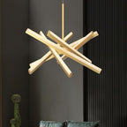 Kinglong Gold Chandelier【Upgraded】,Chandelier Light Fixture 6-Lights,Dimmable Acrylic LED Modern Chandelier for Dining Room,Living Room,Bedroom,Kitchen Island(L:20.07",W:17.32")