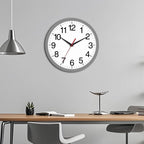 Wall Clock Modern 8 Inch Battery Operated Silent Non Ticking Small Analog Clock Decorative for Bedroom Kitchen Bathroom Office Home (Gray)