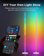 Govee RGBIC Floor Lamp Basic, LED Corner Lamp Works with Alexa, 1000lm Modern Floor Lamp with Music Sync and 16 Million DIY Colors, Color Changing Standing Lamp for Bedroom Living Room