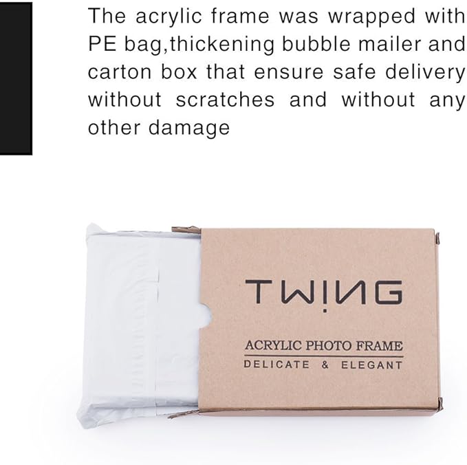 TWING Acrylic Frame 4x6,Magnet Double Sided Picture Frame,12 + 12MM Plexiglass Clear Picture Frames Desktop Acrylic Photo Frame 6 by 4,Gifts Ideal