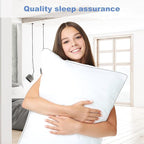Bed Pillows for Sleeping Standard Size Set of 2 Pack Cooling Pillow Set of 2 for Side Back and Stomach Sleepers Down Alternative Filling Luxury Soft and Skin-Friendly