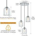 Modern Chrome Pendant Lights Kitchen Island Ceiling Chandelier Indoor Crystal Hanging Light Fixtures for Dining Room Kitchen Living Room Bedroom（3Light）