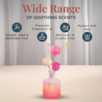 Folkulture Reed Diffusers for Home, 5 oz | Cherry Blossom Scent Diffuser Oil with Sticks for Pink Bathroom Decor Accessories | Floral Essential Oils | Cute Shelf Decor