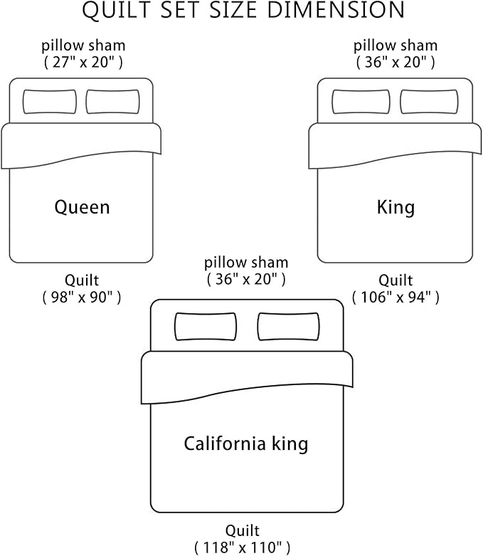 Yvooxny Quilt Set Queen Bedspread Reversible Green Farmhouse Garden Coverlet Real Patchwork Quilt Set for All Seasons, Bohemian Floral Pattern, Queen Size