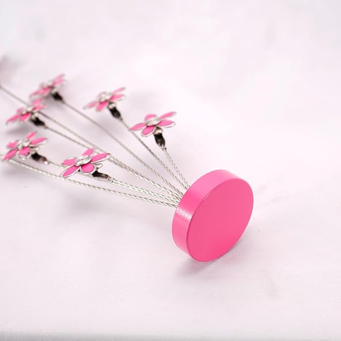 8-Branch Family Tree Picture Frame Holder, Card Photo Clips Holder Desk Stand for Memo Paper Note Photo Christmas Wedding Card Display (Rose Red Flower)