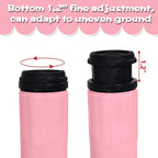 Children's Table and Chair Set Suitable for Boys and Girls Age 2-12 Height Adjustable Table top Can be Painted with 6 Seats Suitable for Family Learning Daily use (Pink)