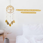 Agate Citrine Gemstone Dream Catcher 7 Chakras Gold Tree of Life Dream Catcher with Healing Crystal Stones Handmade Dreamcatcher Wall Decor for Adults Boys Girls,Bedroom,Wedding,Garden,Bless Gift