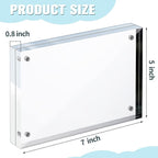 5 Pack 5 x 7 Inches Acrylic Picture Frame Desktop Frameless Photo Frame Double Sided Transparent Acrylic Frame Clear Horizontal Magnetic Frame for Desk Desktop Display Pictures Holder