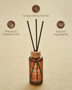 M&SENSE Sandalwood Vanilla Reed Diffuser Set: 6.3 fl oz Non-Toxic Aroma Set with Sticks, Light & Subtle Fragrance, Long-Lasting Natural Essential Oil Gifts for Bedroom, Shelf Decor & Small Spaces