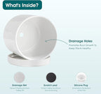 vancasso Ceramic Plant Pots, 6.25 Inch Ceramic Pot for Plants, Planters Pots for Indoor Plants with Drainage Holes, Flower Pot for Indoor House Plant, White