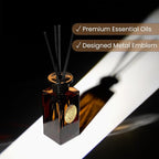 M&SENSE 6.3 oz Large Reed Diffuser Set | Tobacco Teakwood Scent Oil Diffuser with Sticks | Hotel Collection Non-Toxic Essential Oil |for Bedroom Bathroom Living Room