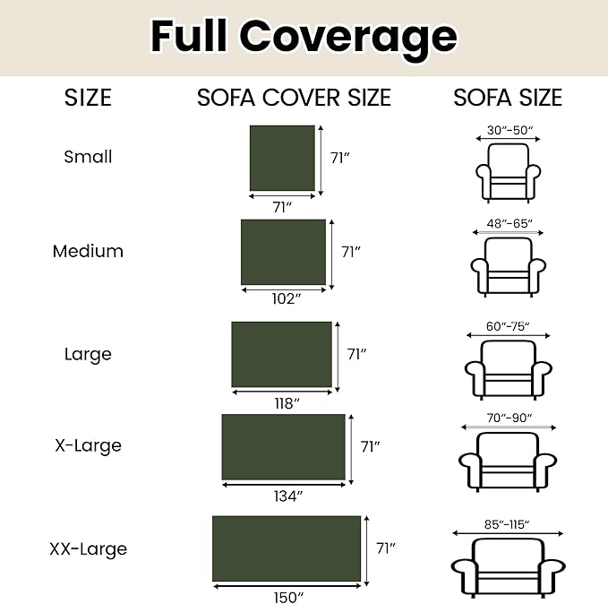 Washable Sofa Covers for 3 Cushion Couch Chenille Furniture Protector Couch Covers for Sectional Sofa 1PC Cover for Dogs Sofa Silpcover Loveseat Protector Cover(Green, 71"x150")