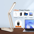 LED Desk Lamp for Office Home & Battery Operated Lamp Rechargeable Lamp Foldable & Portable Light, LED Desk Light Strip, 3 Brightness Dimmable Small Desk Lamp Wireless Reading Lamp