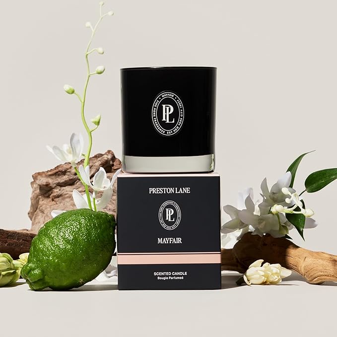 Preston Lane The Scented Candle, Luxury Candle with Vegan, Soy Wax Blend, Mayfair, 7.5 Oz