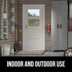 GORILLA GRIP 100% Waterproof All-Season WeatherMax Doormat US Designed Natural Rubber, Stain and Fade Resistant, Low Profile Indoor Outdoor Door Mats, Easy Clean Patio Mat, 17x29, Sand Beach