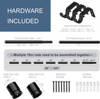 Latest Curtain Rods for Windows 28 to 120 Inches Length Adjustable 1 Inch Diameter Window Heavy Duty Curtain Rod with Aluminium Finials Set for Outdoor, Farmhouse, Bedroom, Living Room, Black