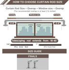 Silver Curtain Rods 18 to 45 in,Wraparound Curtain Rods,Adjustable Length,1 in Diameter Pipe,Wall or Ceiling Mounted,for Bedroom and Living Room (Silver 18” to 45”)