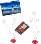 2pcs 4-Branch Family Tree Picture Holder Stand, Table Number Clips Stand for Picture Memo Paper Note Monmory Photo Christmas Wedding Card Display