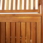 vidaXL Stable Solid Acacia Wood Storage Bench - Weather-Resistant Wooden Patio Furniture with Ample Storage Space & Comfortable Seating