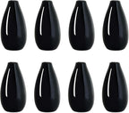 Modern Black Small Ceramic Vase Set of 8 for Living Room Bedroom 4.13'' Minimalist Fresh Flower Vases for Home Decor Office Fireplace Centerpieces Nordic Style Gift for Fake Plant 8 Pack