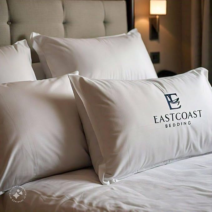 East Coast Bedding Balanced Dream 50/50 Goose Feather Down King Pillows 20x36 Inch Medium Support with 100% Cotton Shell – 2 Pack