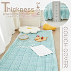 Couch Cover for Dogs Washable, Fuzzy Pet Couch Covers for 3 Cushion Sofa Pet Friendly, Non Slip Sofa Cover (Blue, 27.6" x 70.9"/70 x 180cm)