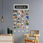 Picture Frames Collage Wall Decor Photo Frames Collage for Wall Decor, Rustic Felt Letter Board with 340 Letters and 30 Clips, Unique DIY Picture Frame Photo Organizer, Gifts for Teen Girls