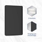 WEER Black Metal Frame Bathroom Mirror, 55x30 Inch Black Bathroom Vanity Mirror for Over Sink Wall, Rounded Rectangle Matte Black Mirror, Anti-Rust, Tempered Glass, Hangs Horizontally or Vertically