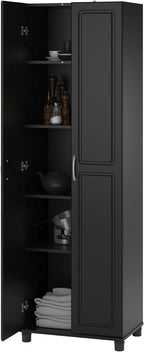 SystemBuild Evolution Kendall 24" Engineered Wood Utility Storage Cabinet Black