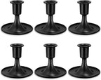 Candlestick Holders 6 PCS Short Metal Taper Candle Holders, KSWING Black Candle Stick Holders Set, Perfect for Table Centerpiece Mantel Party Wedding Christmas Home Decor, Set of 6